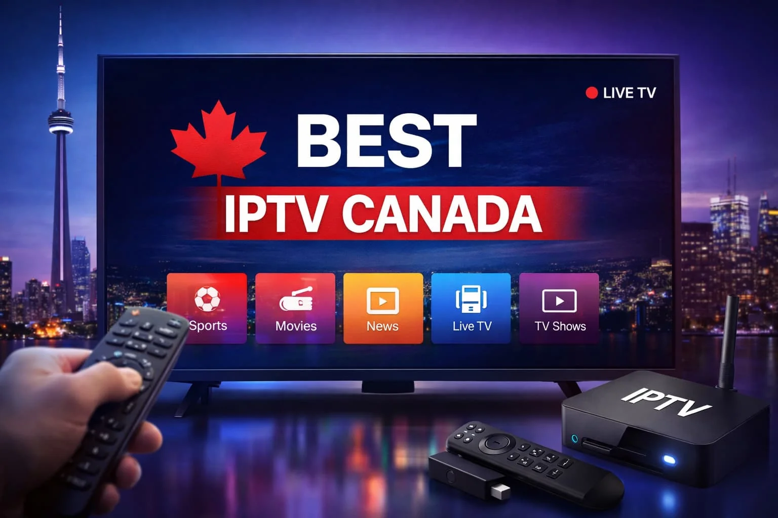 Television entertainment and streaming device illustration
